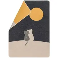 David Fussenegger Haustierdecke 'Katzenpaar' 70 x 90 cm Anthrazit