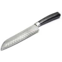 KLAMER Premium Santoku Damastmesser echter japanischer Stahl 18 cm Kochmesser
