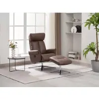 Happy Home Elektrischer Relaxsessel mit Hocker, ca. 106,5 x 71,5 x 88 cm - Braun