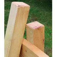 Meingartenversand.de Robinienpfahl 6 x 6 x 125 cm – Holzpfahl aus Robinie, naturbelassen – praktischer Zaunpfahl für Zäune & den kreativen Garten
