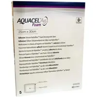 ConvaTec Aquacel Ag Foam adhäsiv 25x30 cm Verband 5 St