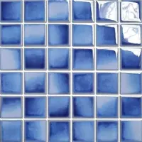 Premium Mosaic Keramik-Mosaik Premium Mosaik aqua blau 31x31 cm glänzend MOSBH5ABLL