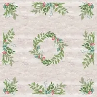 Duni GmbH DUNI Mitteldecke Dunicel 84 x 84 cm Winter Greenery