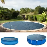 Poolpanda Pool Solarfolie Ø 600 cm Premium rund | schwarz/blau | 400 my | 12 mm Luftblasen
