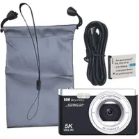 Somikon Digitale Kompaktkamera mit 64 MP, 5K, Autofokus, 16-facher Digitalzoom