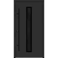 Haustuerenland.de BLACKLINE Aluminium Haustür "AURORA" 68 mm energiesparend Anthrazit RAL 7016 beidseitig innen öffnend DIN links