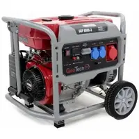 GeoTech Pro GGP 8000-3 - Benzin-Stromerzeuger mit Rädern und AVR-Regelung 6.6 kW - Dauerleistung 6 kW - 400V