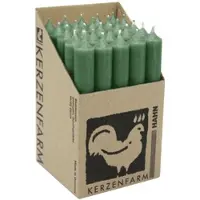 Kerzenfarm Hahn Stabkerzen Kieferngrün, 180/22 mm, , Brenndauer 8h, 25 St.