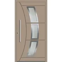 Haustuerenland.de SCHÜCO ADS 75.SI Haustür Aluminium "LUISA" Graubeige RAL 1019 innen öffnend DIN links