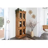 1a Direktimport Mexico Vitrine - Schrank - 6 Glastüren, Massivholz - Mexico Möbel - Glas
