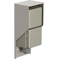 Ledscom.de Außen-/Feuchtraumsteckdose PIWI, Aufputz, IP44, 2-fach Schuko, 16A/230V, Edelstahl, Kunststoff, senkrecht