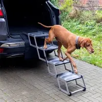 Trixie Hundetreppe 4-stufig, faltbar - Auto-Einstiegshilfe für Hunde
