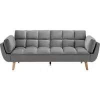 Bessagi Home Schlafsofa Cora Grau Samt