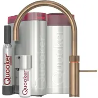 Quooker Fusion Round COMBI CUBE Messing Patina *7 Jahre Garantie & CUBE Filter Starter Paket* FNRPTB COMBI CUBE2