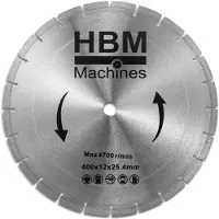 HBM Sägeblatt 400 mm für professionelle Betonsäge, Bandsäge, Trennschleifer