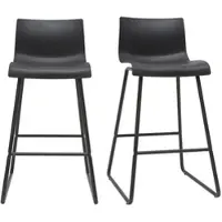 Miliboo Design-Barhocker Schwarz 65cm (2er-Set) ONA