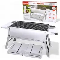 Olymp Handels GmbH Mangal Edelstahl Schaschlik Grill Sputnik Klappbarer Campinggrill