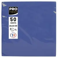 PROnappe SV622010I 16x Packung mit 50 Cocktail-Servietten, mikrogeprägt, Tissue, 2-lagig - 20x20cm - Marineblau
