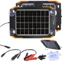 Revolt Bifaziales Solar-Ladegerät für Kfz-/Wohnmobil-Batterien, 12 V, 13 Watt