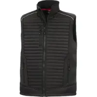 Nitras MOTION TEX PLUS, gesteppte Softshellweste, schwarz (Farbcode: 1000), 340 g/qm, angenehmer Tra