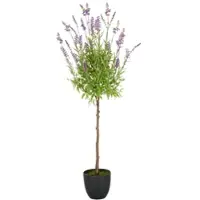 Creativ Green künstliche Pflanze Lavendelstamm im Kunststofftopf, ca. 95cm, lila