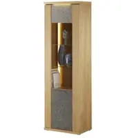 Woodford Vitrine Rock , holzfarben , Maße (cm): B: 65 H: 208 T: 42.0