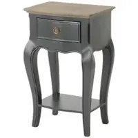 Amadeus Nachttisch 1 Schublade grau Maddy - Rechteck Holz 40x30 cm