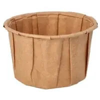Papstar 100 Dressingbecher, Papier `pure` 110 ml Ø 7 cm · 4,2 cm braun