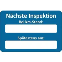 Eichner Aufkleber Nächste Inspektion bei, blau/weiss, 250 St.