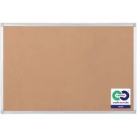 BI-Office umweltfreundliche Korktafel Earth, Pinnwand, mit Aluminiumrahmen, 240 x 120 cm