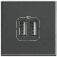 Legrand Bticino HS4285C2 USB-Lademodul 2-Fach Anthrazit
