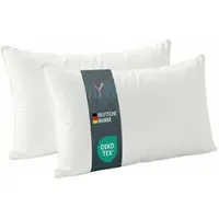 NYVI Kopfkissen NYVICloud 40x80 cm 2er Set - Schlafkissen Kissenfüllung Bettkissen für alle Schlaftypen, waschbar, für Allergiker geeignet