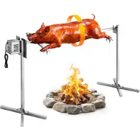 Vevor Spanferkelgrill Lammgrill Spießbratengrill 1422,4 mm Rotisserie-Grill AC 220-240 V