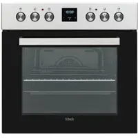 Htech HTH64320 EG8150, Einbau-Herd, 65 l, 8 Heizarten, Digitaldisplay, Edelstahl, A