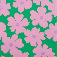 Home Fashion , Floral Pop Art pink, Lunch-Servietten aufgefaltetes Maß 33 cm x 33 cm, im Viertelfalz, 20 Stück pro Packung