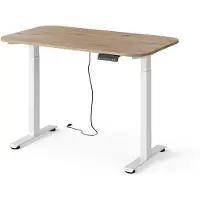 Vicco höhenverstellbarer elektrischer Schreibtisch Elevate Weiß/Artisan 120 x 70 cm 2 Motoren, Model 58657