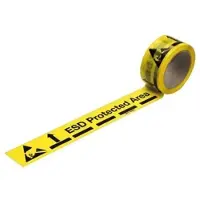 WARMBIER Bodenmarkierungsband ESD Protected Area, PVC-Folie, 50 mm x 25 m Rolle