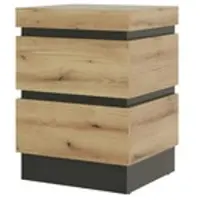 Sconto Nachtkommode Corte ¦ grau ¦ Maße (cm): B: 50 H: 68 T: 45.0