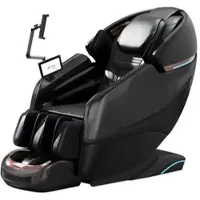 Muxing Luxus 4D Ganzkörper Massagesessel mit intelligenter SL-Schiene, Wärmetherapie, Bluetooth & Tiefenmassage Schwarz L155xB76xH116cm /GH-G6Hei/