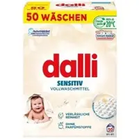 Dalli Universalwaschmittel Sensitiv, mit schonender Formel 504077 , 2,5 kg - Packung, 50 Waschladungen
