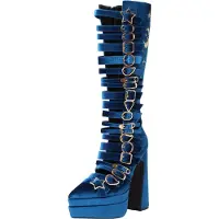 Koi Footwear LTD KOI Stiefel Damen Cyberspace Celestial Long Boots blau EU38