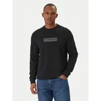 Napapijri Longsleeve S-Box Logo NP0A8BC5 Schwarz Regular Fit