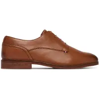 Tommy Hilfiger Halbschuhe Hilfiger Leather Dress Shoe FM0FM05777 Braun 44