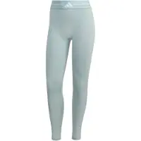 Adidas Trainingstights PERFORMANCE "HYPERGLAM 3-STRIPES FULL LENGTH LEGGING", Damen, Gr. L, N-Gr, grau (wonder sage, normal, gr.), Obermaterial: 85% Polyester, 15% Elasthan, Hosen Trainingstights