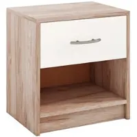 Costway Nachttisch mit Schublade, kleiner Beistelltisch mit offenem Fach, Sofatisch, Nachttisch