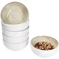 MamboCat Tzia 6x Müslischale 350 ml Steingut Dessertschale Vanille Weiß Bowl Salat Snacks