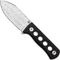 QSP Knife Canary QS141-L Damascus Glow In The Dark Shredded Carbon, Neck Knife