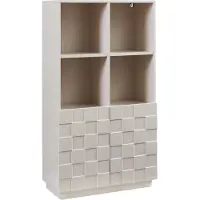 En.casa Highboard Bopibobro mit 2 Türen 118x64x30 cm Beige