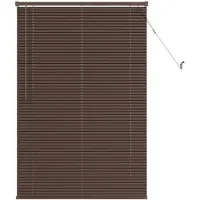 vidaXL Venetianer Jalousie Dunkelbraun mit Muster 150 x 70 cm PVC