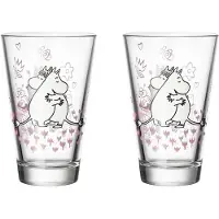 Moomin Iittala 2er-Set: Gläser "Love" in Rosa/ Weiß - 300 ml - onesize